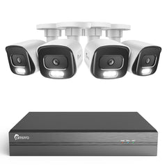 Camstro 5MP 8-Channel POE CCTV Camera Security System, 4K NVR w/4 5MP IP Cameras, Color Night Vision, Customized Motion Area, Comprehensive Smart Detection, Two-Way Audio Intercom, IP67 Weatherproof