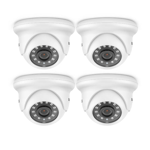 Certified Refurbished, 1080P Security Camera Kit, 100 ft IR Night Vision, Digital WDR & DNR, IP66 Waterproof for Indoor and Outdoor, Pack of 4