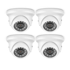 Certified Refurbished, 1080P Security Camera Kit, 100 ft IR Night Vision, Digital WDR & DNR, IP66 Waterproof for Indoor and Outdoor, Pack of 4