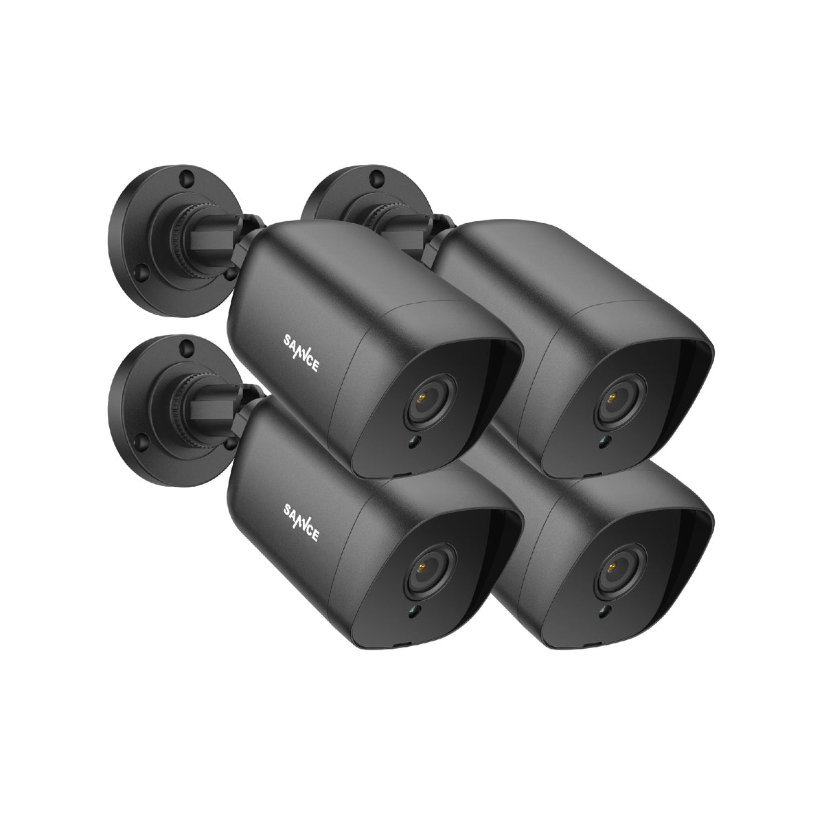Certified Refurbished, 1080P Security Camera Kit, 100 ft IR Night Vision, Digital WDR & DNR, IP66 Waterproof for Indoor and Outdoor, Pack of 4