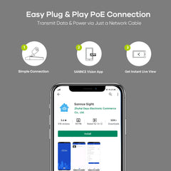 Certified Refurbished 4K 8 Channel H.265+ Security PoE NVR - Support up to 10CH for 8 x PoE Cameras + 2 x WiFi IP Cameras, ONVIF Supported, Audio Recording