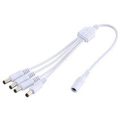 One-Quarter Power Cord, 330mm Long, With Wire File, Multi-Stranded Bare Copper Core, 5.5*2.1 Tuning Fork Connector