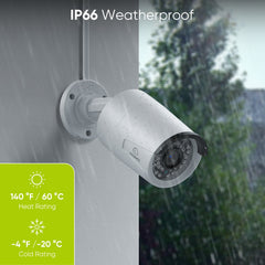 4K 8-Channel PoE Security Camera System, 8MP 10CH NVR 4 3MP Bullet CCTV IP Cameras, Audio Recording, Motion Detection