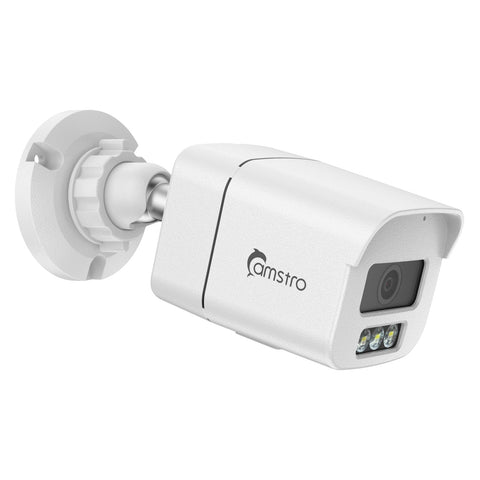 Camstro 4K 8-Channel POE CCTV Camera Security System, 4K NVR w/4 8MP IP Cameras, Color Night Vision, Customized Motion Area, Comprehensive Smart Detection, Two-Way Audio Intercom, IP67 Weatherproof