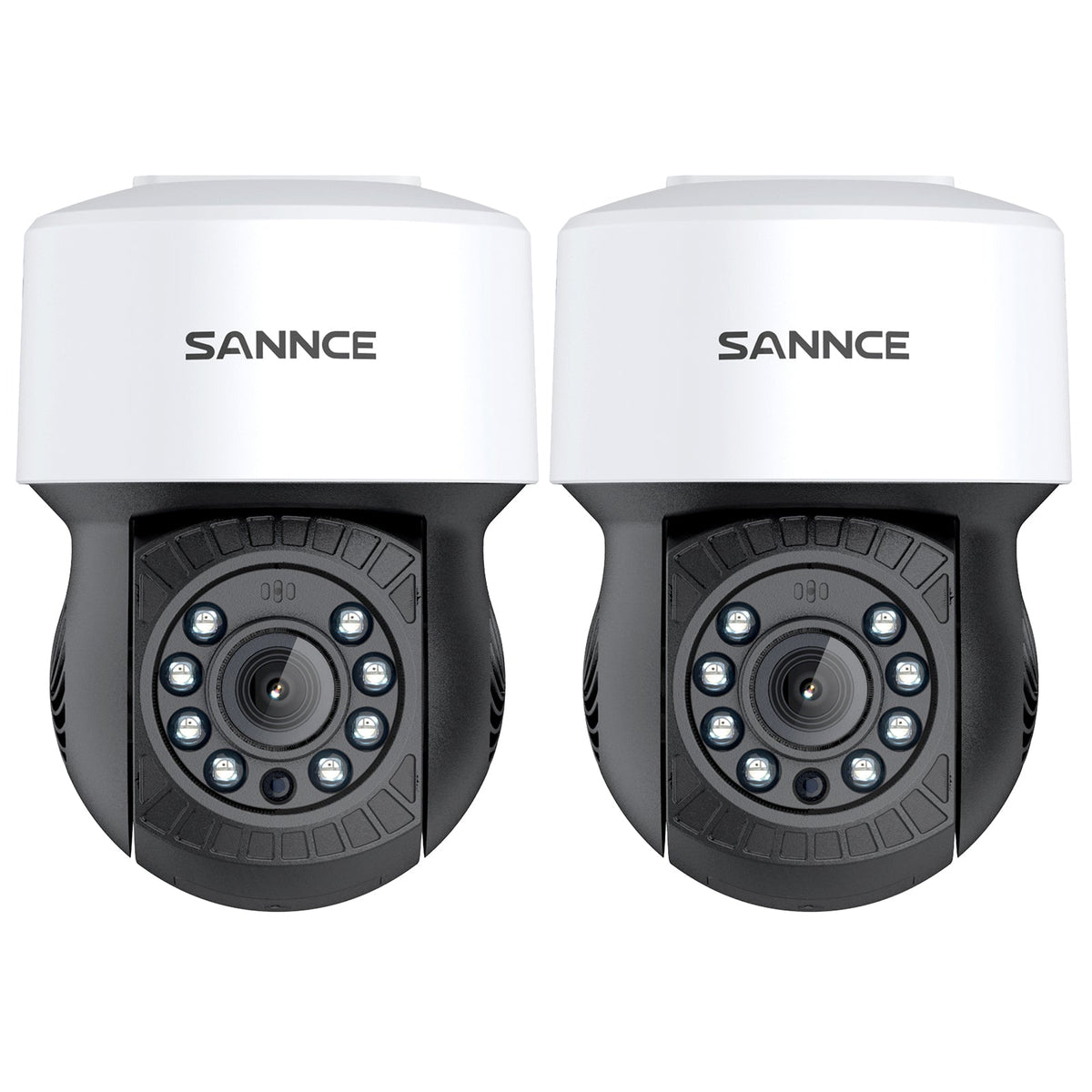 Pack of 2, 1080P PT Security Camera - Pan & Tilt, 100 ft Night Vision, Motion Detection, Outdoor, Waterproof