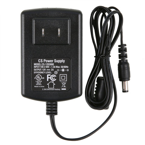12V 2A US Power Supply Power Adapter, UL-Listed, Power Cord with 5.5x2.1mm Tips, AC 100-240V to DC 12V 2A Transformers for LED Strip Lights, CCTV Camera, Security DVR System, Routers, Home Appliances