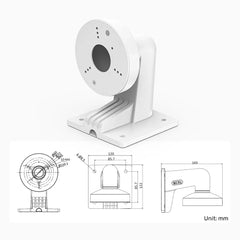 Soporte de pared metálico de alta resistencia compatible con cámaras de seguridad tipo turret