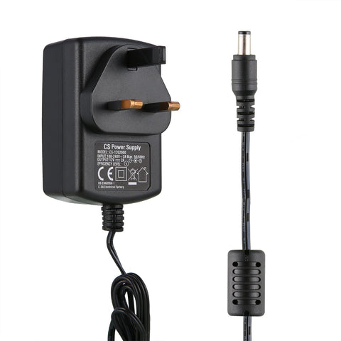 12V 2A UK Power Supply Power Adapter, UL-Listed, Power Cord with 5.5x2.1mm Tips, AC 100-240V to DC 12V 2A Transformers for LED Strip Lights, CCTV Camera, Security DVR System, Routers, Home Appliances