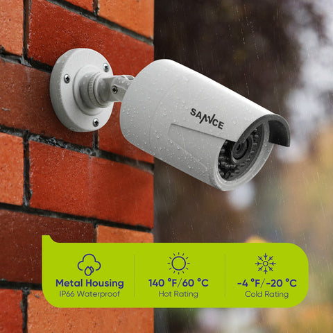 10 Channel 4K PoE Security Camera System, 8PCS 8MP Outdoor Metal IP Cameras, AI Human/Vehicle Detection, H.265+ Video Compression, Two-Way Audio