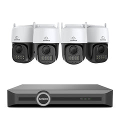 ER500 - 5MP 8 Channel PoE Security System, 6MP NVR + PT IP Cameras, S+265., AI Human & Vehicle Detection, Smart Playback, Smart Notification with Image Attached