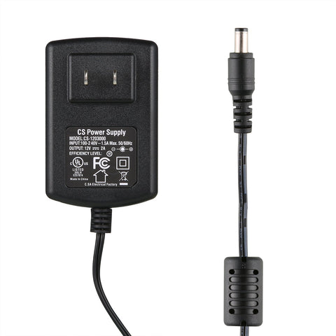 12V 2A US Power Supply Power Adapter, UL-Listed, Power Cord with 5.5x2.1mm Tips, AC 100-240V to DC 12V 2A Transformers for LED Strip Lights, CCTV Camera, Security DVR System, Routers, Home Appliances