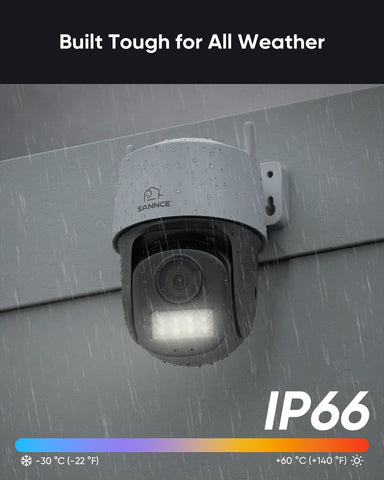 HR500 - 5MP Outdoor PT PoE Security Camera, Pan & Tilt, AI Human & Vehicle Detection & Auto Tracking, Color Night Vision, Support microSD Card Slot