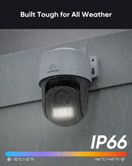 HR500 - 5MP Outdoor PT PoE Security Camera, Pan & Tilt, AI Human & Vehicle Detection & Auto Tracking, Color Night Vision, Support microSD Card Slot