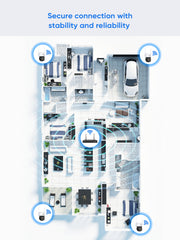 3MP 10-Channel Wireless CCTV PT Camera System, 8MP NVR, 3MP Pan & Tilt WiFi IP Cameras, Audio Recording, AI Human Detection, Work With Alexa (8xPTZ camera and 8MP 10CH NVR)