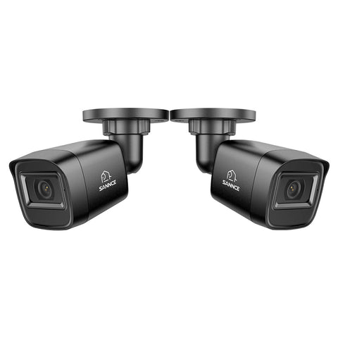 2MP 2pcs Outdoor Bullet CCTV Cameras, Smart Human / Vehicle / Motion Detection(2-Pack)