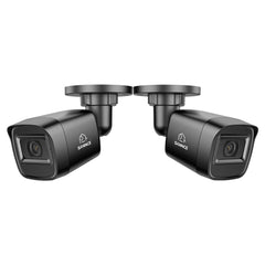 Certified Refurbished 2MP 2pcs Outdoor Bullet CCTV Cameras, Smart Human / Vehicle / Motion Detection(2-Pack)