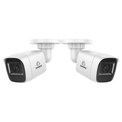 2MP 2pcs Outdoor Bullet CCTV Cameras, Smart Human / Vehicle / Motion Detection(2-Pack)