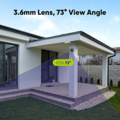 8 Channel 5MP Wired Security Camera System - Hybrid DVR, 4pcs 2MP Turret Cameras, Outdoor & Indoor, Smart Motion Detection, Remote Access