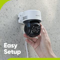 5MP 8 Channel PT Security Camera System - Hybrid 5-in-1 DVR, Pan & Tilt CCTV Camera, 100 ft Night Vision, Motion Detection, Outdoor, Waterproof