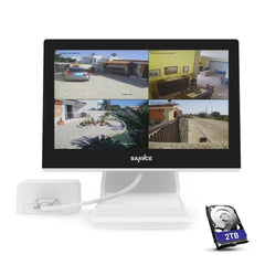 10 Channel Wireless PT Security Camera System, 3MP NVR w/ 10.1'' LCD Monitor, 3MP Wireless PT Security Camera, Pan & Tilt 2Pcs IP Cameras AI Human Detection, Remote Access, Smart Motion Alerts, Work with Alexa