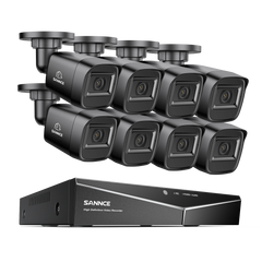 1080p 16 Channel 8 Camera Outdoor Wired Security System, Smart Motion Detection, 100 ft Infrared Night Vision, IP67 Weatherproof
