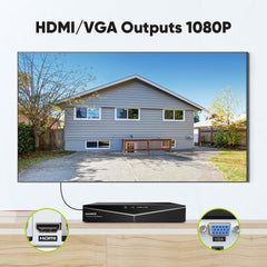 1080p 16 Channel 12 Camera Outdoor Wired Security System, Smart Motion Detection, 100 ft Infrared Night Vision, IP67 Weatherproof