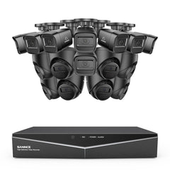 1080p 16 Channel 16 Camera Outdoor Wired Security System, Smart Motion Detection, 100 ft Infrared Night Vision, IP67 Weatherproof