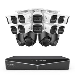 1080p 16 Channel 16 Camera Outdoor Wired Security System, Smart Motion Detection, 100 ft Infrared Night Vision, IP67 Weatherproof