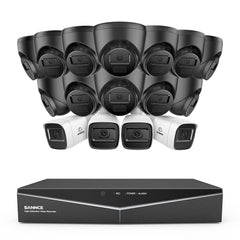 1080p 16 Channel 16 Camera Outdoor Wired Security System, Smart Motion Detection, 100 ft Infrared Night Vision, IP67 Weatherproof
