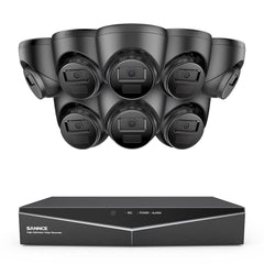 1080p 16 Channel 8 Camera Outdoor Wired Security System, Smart Motion Detection, 100 ft Infrared Night Vision, IP66 Weatherproof