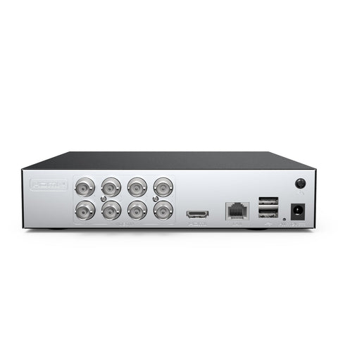 Certified Refurbished, 1080P 8 Channel Security DVR - Hybrid 5-in-1 Video Recorder, Smart Motion Detection, Smart Playback & USB Backup