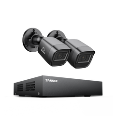 5MP 8-Channel Wired Security DVR System with 2pcs 2MP Outdoor Bullet CCTV Cameras, Smart Human / Vehicle / Motion Detection