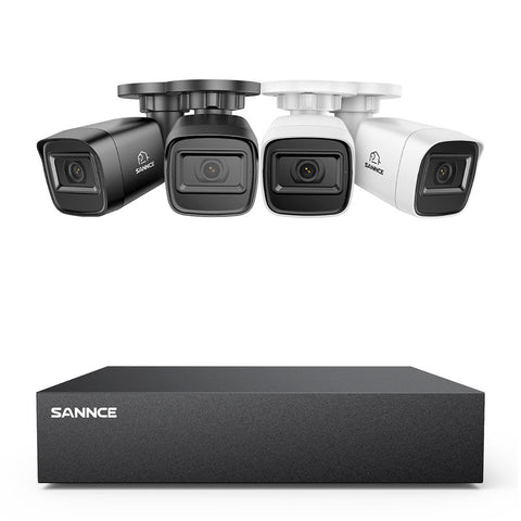 5MP 8-Channel Wired Security DVR System with 4pcs 2MP Outdoor Bullet CCTV Cameras, Smart Human / Vehicle / Motion Detection