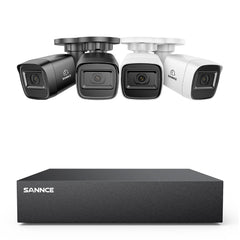 5MP 8-Channel Wired Security DVR System with 4pcs 2MP Outdoor Bullet CCTV Cameras, Smart Human / Vehicle / Motion Detection