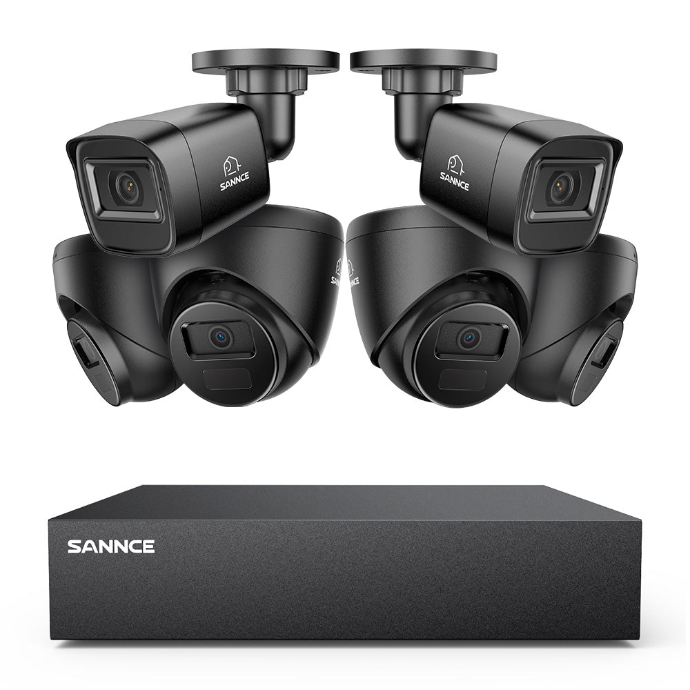 5MP 8-Channel Wired Security DVR System with 6pcs 2MP Outdoor Bullet CCTV Cameras, Smart Human / Vehicle / Motion Detection
