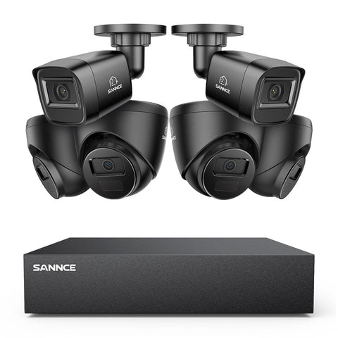 5MP 8-Channel Wired Security DVR System with 6pcs 2MP Outdoor Bullet CCTV Cameras, Smart Human / Vehicle / Motion Detection