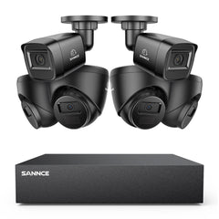 5MP 8-Channel Wired Security DVR System with 6pcs 2MP Outdoor Bullet CCTV Cameras, Smart Human / Vehicle / Motion Detection