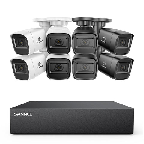 5MP 8-Channel Wired Security DVR System with 8pcs 2MP Outdoor Bullet CCTV Cameras, Smart Human / Vehicle / Motion Detection