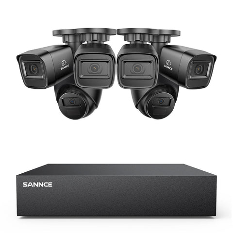 5MP 8-Channel Wired Security DVR System with 6pcs 2MP Outdoor Bullet CCTV Cameras, Smart Human / Vehicle / Motion Detection