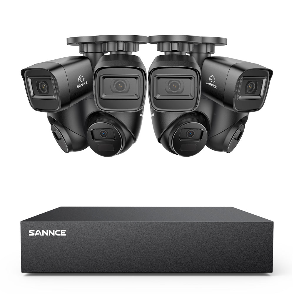 1080P 8-Channel Wired Security DVR System with 8pcs 2MP Outdoor Bullet CCTV Cameras, Smart Human / Vehicle / Motion Detection