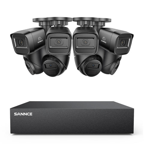 1080P 8-Channel Wired Security DVR System with 8pcs 2MP Outdoor Bullet CCTV Cameras, Smart Human / Vehicle / Motion Detection