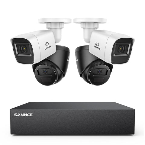 5MP 8-Channel Wired Security DVR System with 4pcs 2MP Outdoor CCTV Cameras, Smart Human / Vehicle / Motion Detection