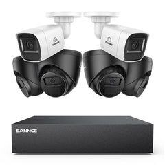 5MP 8-Channel Wired Security DVR System with 6pcs 2MP Outdoor CCTV Cameras, Smart Human / Vehicle / Motion Detection