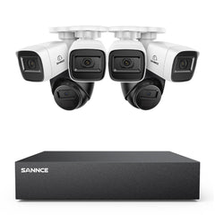 5MP 8-Channel Wired Security DVR System with 6pcs 2MP Outdoor CCTV Cameras, Smart Human / Vehicle / Motion Detection