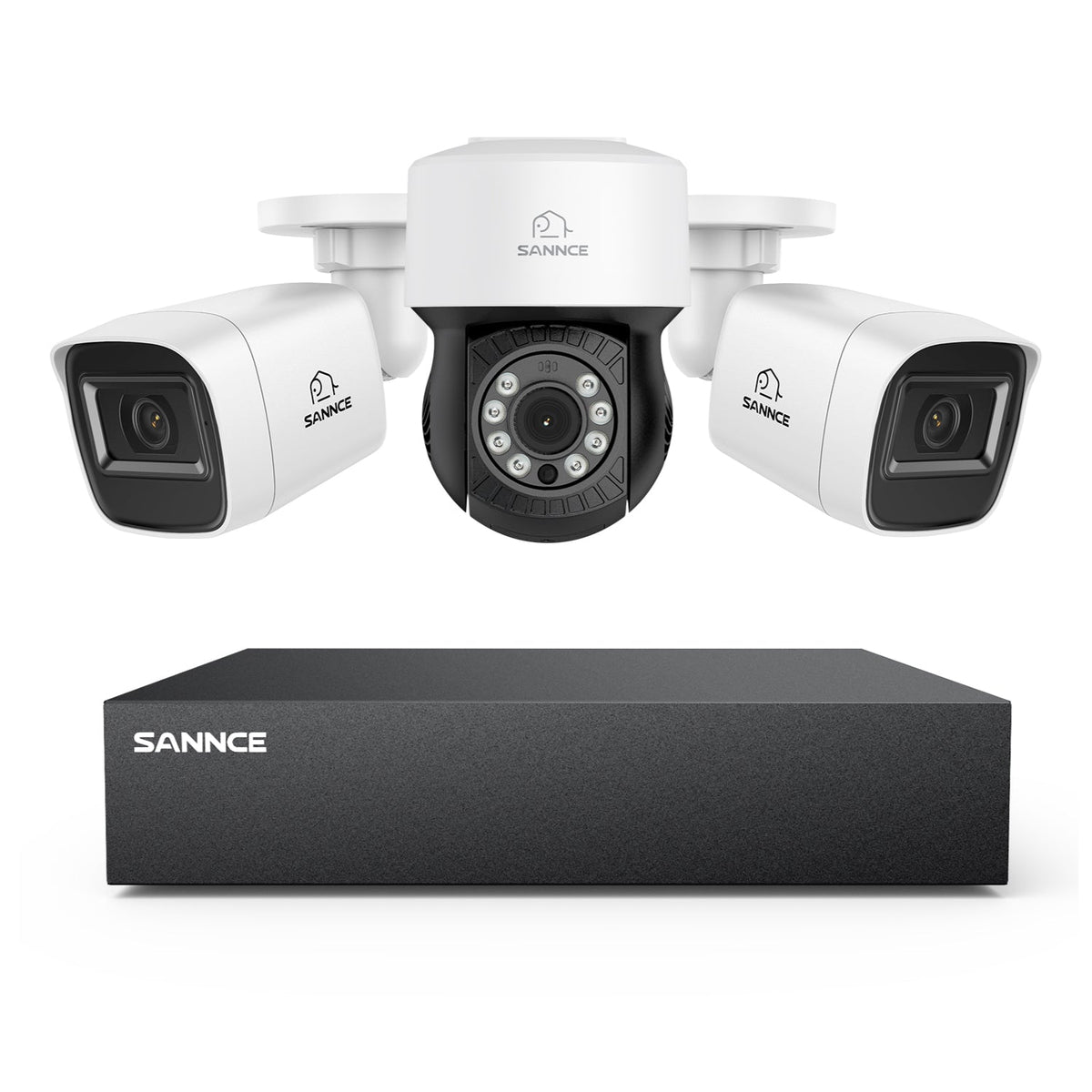 1080P 8 Channel PT Security Camera System - Hybrid 5-in-1 DVR, Pan & Tilt CCTV Camera, 100 ft Night Vision, Motion Detection, Outdoor, Waterproof