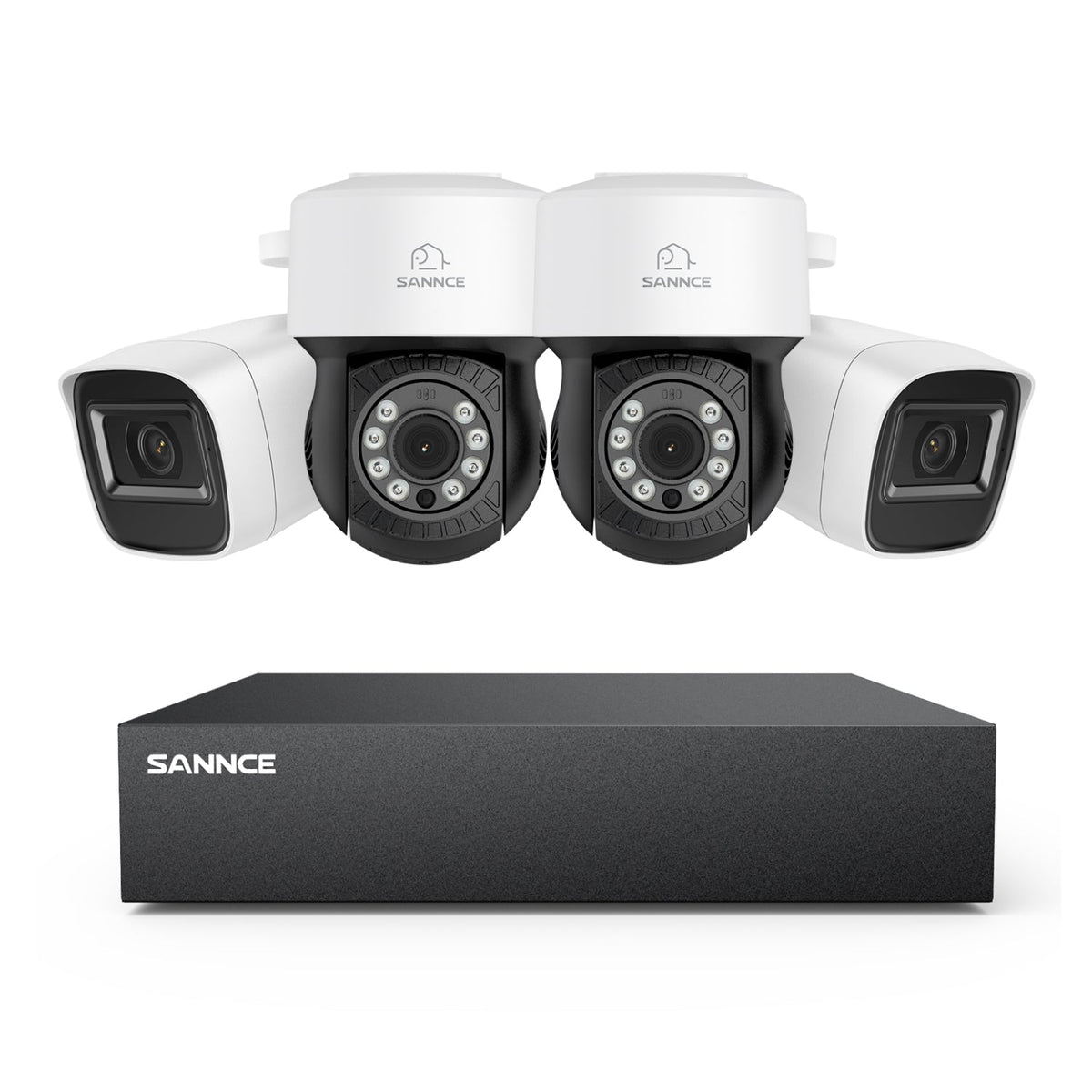 1080P 8 Channel PT Security Camera System - Hybrid 5-in-1 DVR, Pan & Tilt CCTV Camera, 100 ft Night Vision, Motion Detection, Outdoor, Waterproof