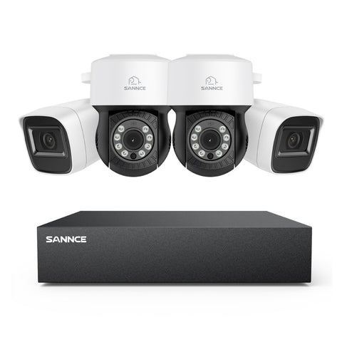 1080P 8 Channel PT Security Camera System - Hybrid 5-in-1 DVR, Pan & Tilt CCTV Camera, 100 ft Night Vision, Motion Detection, Outdoor, Waterproof