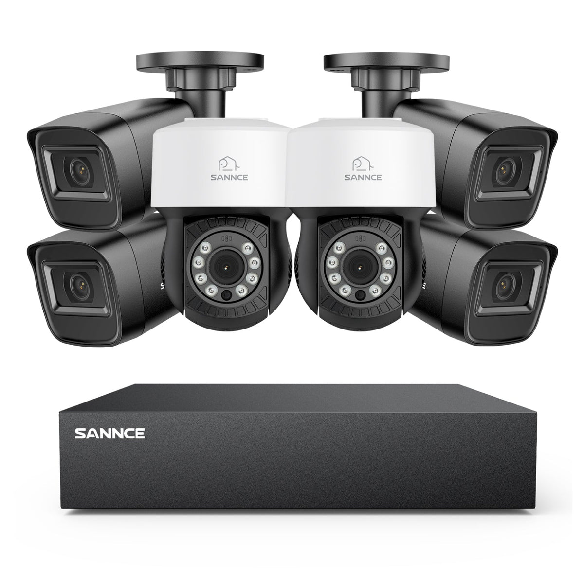 1080P 8 Channel PT Security Camera System - Hybrid 5-in-1 DVR, Pan & Tilt CCTV Camera, 100 ft Night Vision, Motion Detection, Outdoor, Waterproof