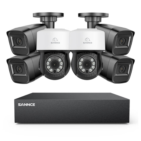 1080P 8 Channel PT Security Camera System - Hybrid 5-in-1 DVR, Pan & Tilt CCTV Camera, 100 ft Night Vision, Motion Detection, Outdoor, Waterproof