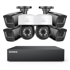 5MP 8 Channel PT Security Camera System - Hybrid 5-in-1 DVR, Pan & Tilt CCTV Camera, 100 ft Night Vision, Motion Detection, Outdoor, Waterproof